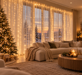 300 LED Curtain Fairy Lights – 9.8 (W) × 9.8 (H) ft