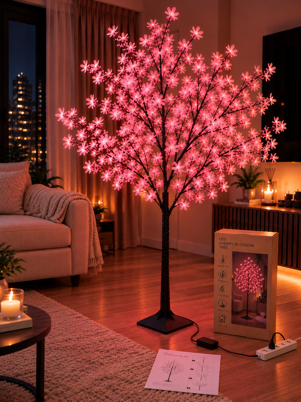 led cherry blossom tree